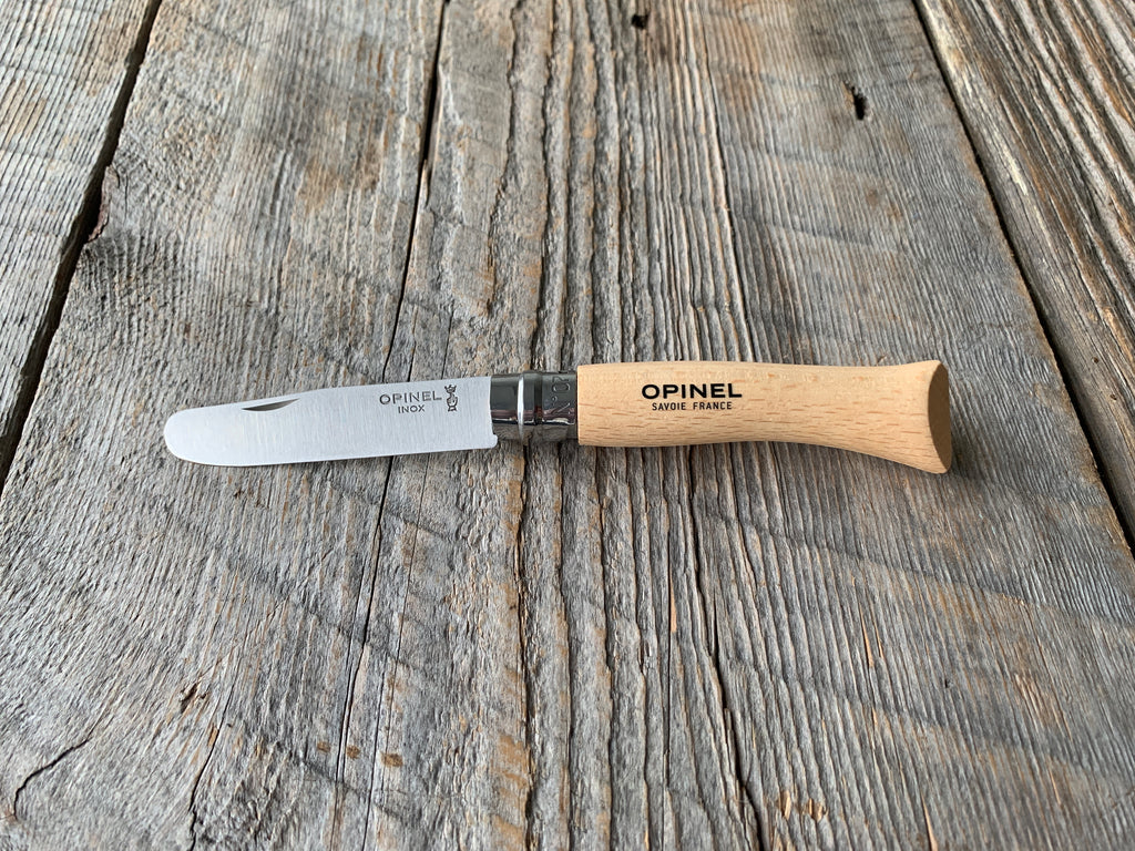 Opinel Natural Beechwood Round-tipped Knife