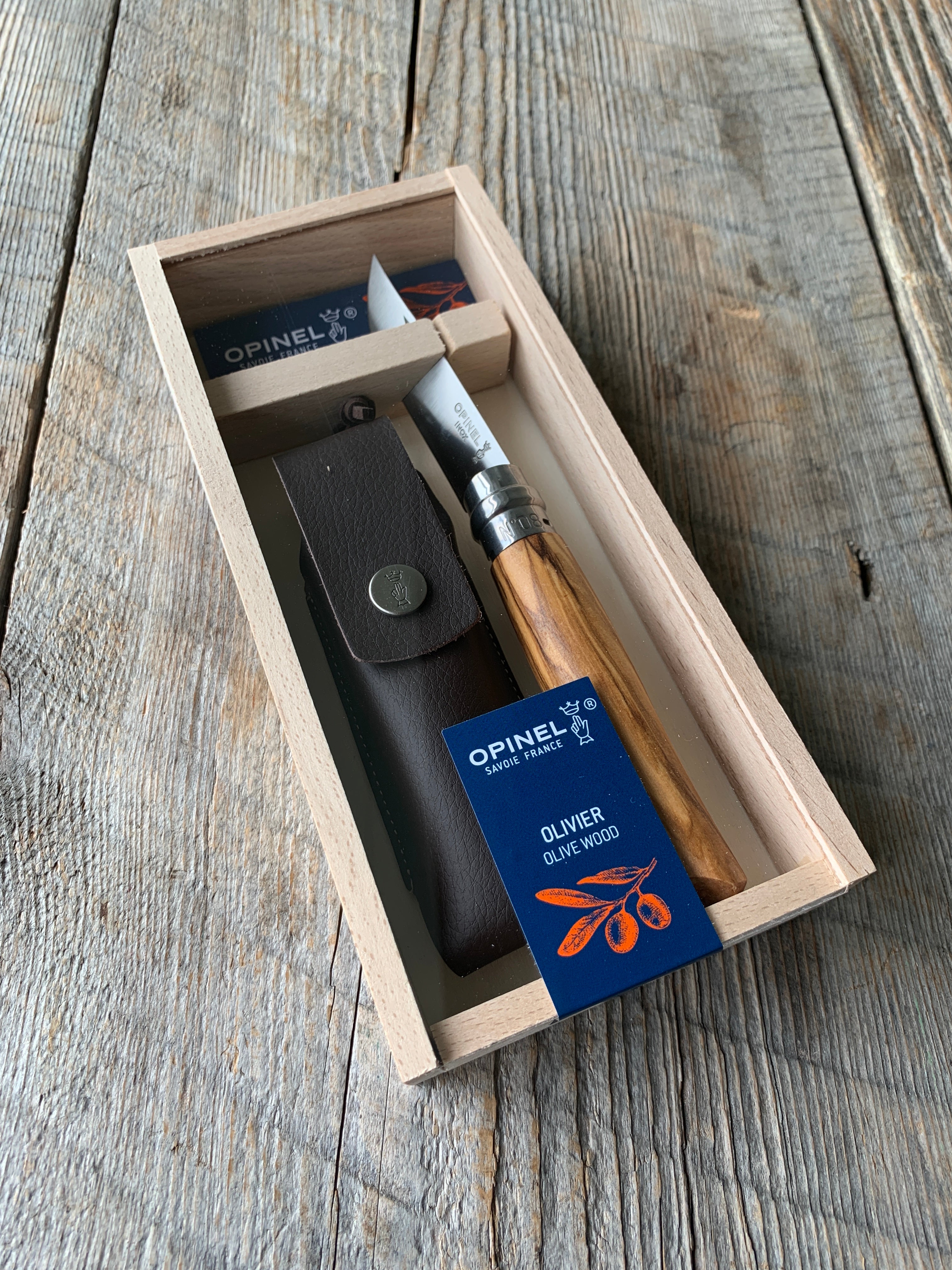 Opinel Wooden Gift Box #8 Olive