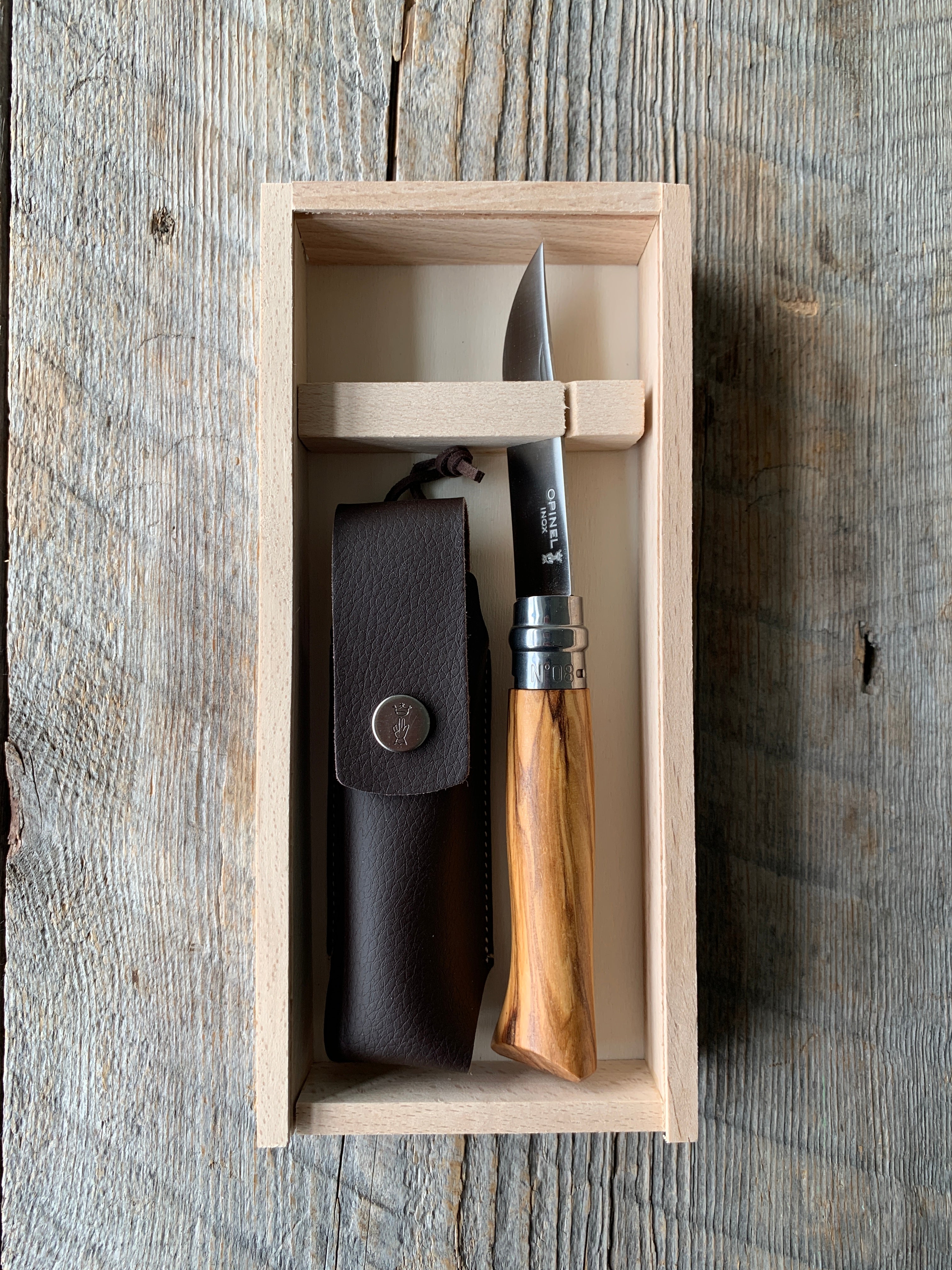 Opinel Wooden Gift Box #8 Olive